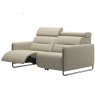 Stressless Stressless Emily 2 Seater Sofa With Single Sided Powered Recliner Steel Legs