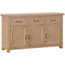 Devonshire Living Devonshire Wiltshire Oak 3 Doors 3 Drawers Sideboard