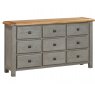 Crowther Distribution New York Oak 9 Drawer Chest