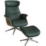 FlexLux Flexlux Clement Chair & Footstool With Metal Base