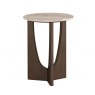 Corndell California Round Side Table Travertine