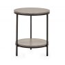 Julian Bowen Julian Bowen Staten Concrete Effect Circular Lamp Table With Shelf