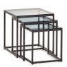 Julian Bowen Chicago Nest Of 3 Tables Smoked Glass
