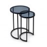 Julian Bowen Chicago Round Nest Of 2 Tables Smoked Glass