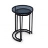 Julian Bowen Chicago Round Nest Of 2 Tables Smoked Glass