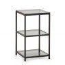 Julian Bowen Chicago Tall Narrow Lamp Table Smoked Glass
