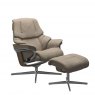 Stressless Stressless Reno Cross Base Recliner Chair & Footstool 3 Sizes