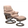 Stressless Stressless Reno Signature Base Recliner Chair & Footstool 3 Sizes
