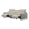 Stressless Stressless Emily 3 Seater Sofa With 2 Powered Recliners Steel Legs