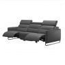 Stressless Stressless Emily 3 Seater Sofa With 3 Powered Recliners Steel Legs