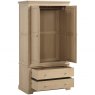 Devonshire Lydford 2 Drawer Gents Double Wardrobe