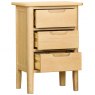 Devonshire Living Devonshire Bergen Oak 3 Drawer Bedside