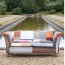 Vintage Sofa Company Granby 2 Seater Plain Back Patchwork Sofa