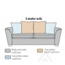 Alstons Tasman Pillow Back 3 Seater Sofa