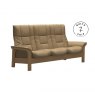 Stressless Quickship Windsor High Back 3 Seater Paloma Sand/Oak Wood