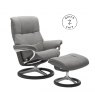 Stressless Stressless Quickship Mayfair Recliner Chair & Footstool (Signature Base)
