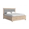 Corndell Normandy Whitewash Bedframe With Grey Headboard