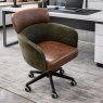 Vintage Sofa Company Linby Office Chair In Verona & Fudge Leather