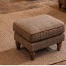 Vintage Sofa Company Alba Footstool In Harrington Tweed