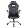 Alphason Office Chairs Talladega Black Faux Leather Racing Chair