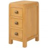 Devonshire Avon Oak Narrow 3 Drawer Bedside