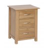 Devonshire Living Devonshire New Oak 3 Drawer High Bedside