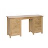 Devonshire Living Devonshire New Oak Double Pedestal Dressing Table