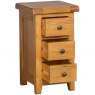 Devonshire Living Devonshire Somerset Oak Narrow 3 Drawer Bedside