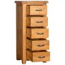 Devonshire Living Devonshire Somerset Oak 5 Drawer Wellington