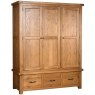 Devonshire Living Devonshire Somerset Oak Triple Wardrobe 3 Drawers