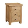 Devonshire Living Devonshire Dorset Light Oak 3 Drawer Bedside