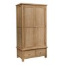 Devonshire Dorset Light Oak Double Wardrobe 2 Drawers