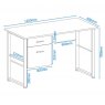 Alphason Desks Cabrini White Modern Desk