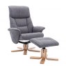 Global Furniture Alliance GFA Marseille Swivel Recliner And Footstool