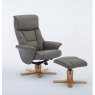 Global Furniture Alliance GFA Marseille Swivel Recliner And Footstool