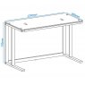Alphason Desks Air Black Framed And Smoked Glass Desk