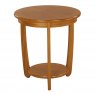 Nathan Classic Teak Large Sunburst Top Round Lamp Table