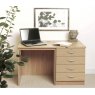 R White Cabinets Set 05 - Desk with 4 Drawer Unit
