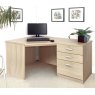 R White Cabinets R White Cabinets Set 07 - Corner Desk with 3 Drawer Unit/Filing Cabinet