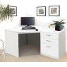 R White Cabinets R White Cabinets Set 07 - Corner Desk with 3 Drawer Unit/Filing Cabinet