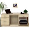 R White Cabinets R White Cabinets Set 08 - Desk with Printer & Drawer Units