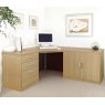 R White Cabinets Set 13 - Corner Desk with Cupboard & Drawer Units