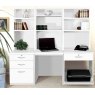 R White Cabinets R White Cabinets Set 14 - Desk, Printer & Drawer Units with Hutch Bookcases