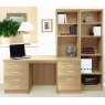 R White Cabinets Set 15 - Desk & Drawer Units with Bookcases