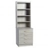 R White Cabinets R White Cabinets Desk Height Four Drawer 480mm Chest With OSD Hutch