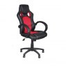 Alphason Office Chairs Daytona Faux Leather Racing Chair - Red Fabric Insert