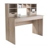 Alphason Alphason Desks Albion Light Oak Desk With Hutch