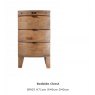 Hafren Collection Sherlock Bermuda 3 Drawer Bedside Chest