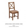 Baker Furniture Nixon Upholstered X Back Dining Chair
