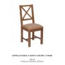 Hafren Collection Sherlock Nixon Upholstered X Back Dining Chair